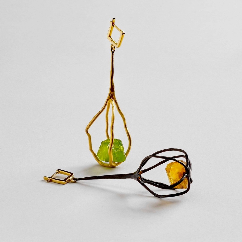 German Kabirski - Peridot and Citrine Earrings